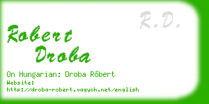 robert droba business card